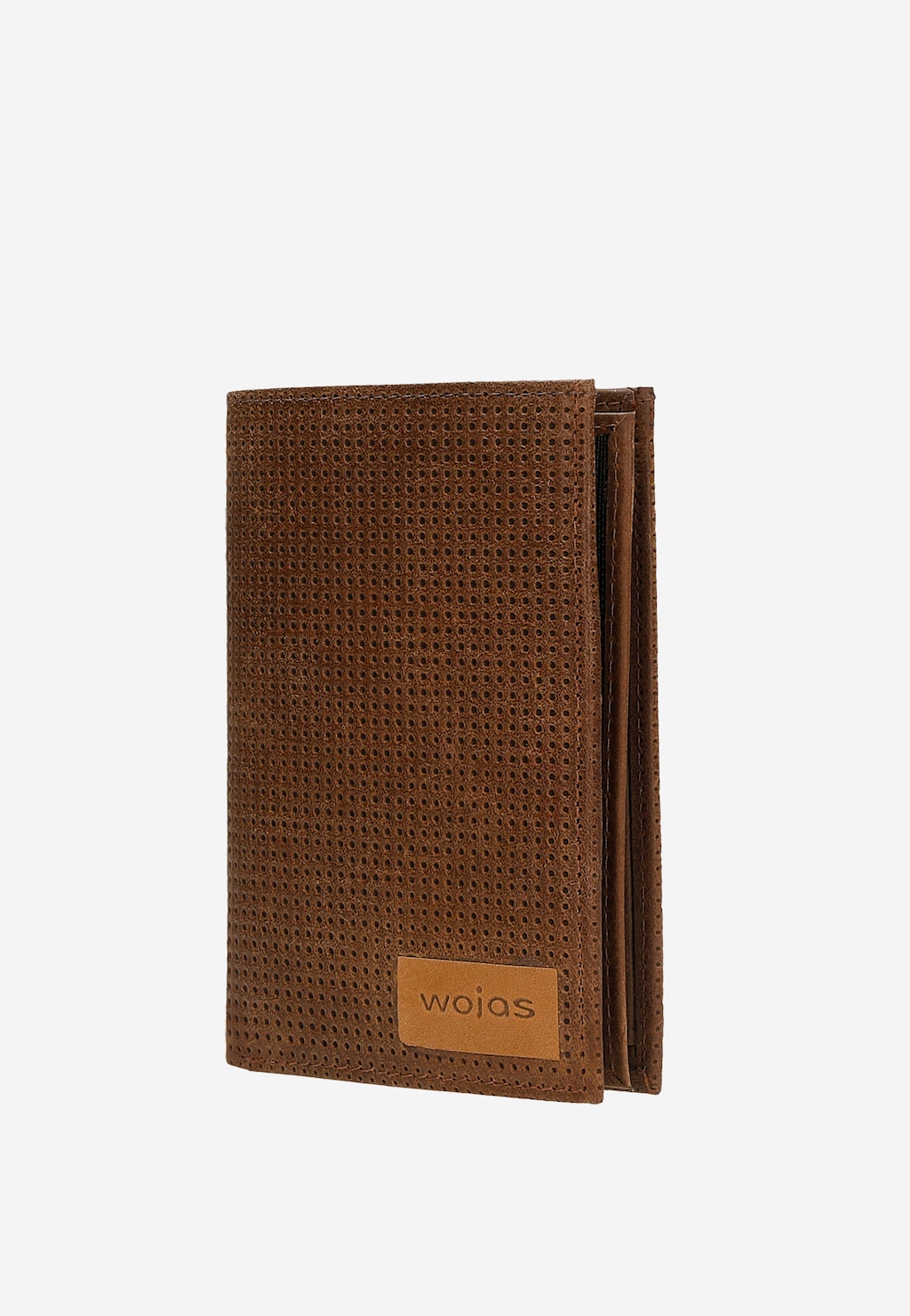 Jasnobrązowy duży portfel męski z teksturowaną skórą 91113-53 Widok 3