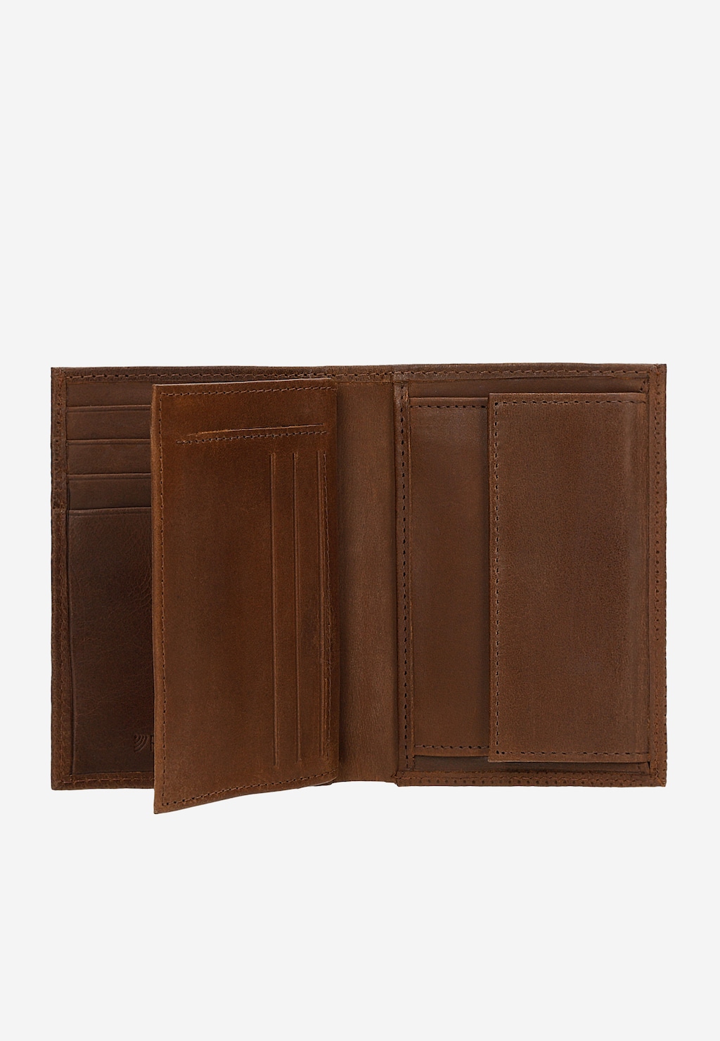 Jasnobrązowy duży portfel męski z teksturowaną skórą 91113-53 Widok 5