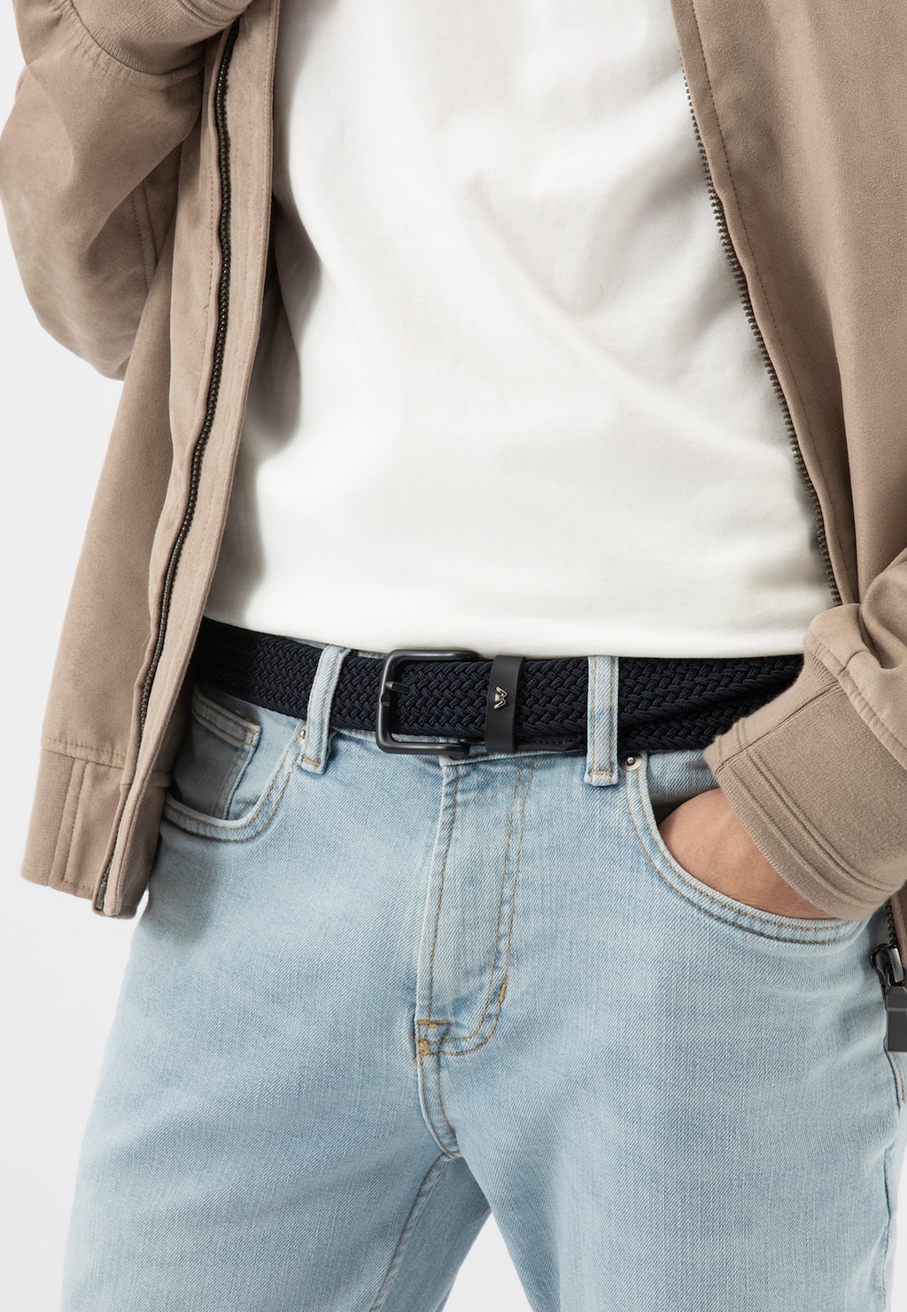 Granatowy pasek męski 93009-76 Widok 7