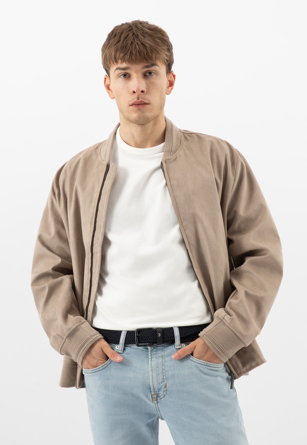 Granatowy pasek męski 93009-76 Widok 1