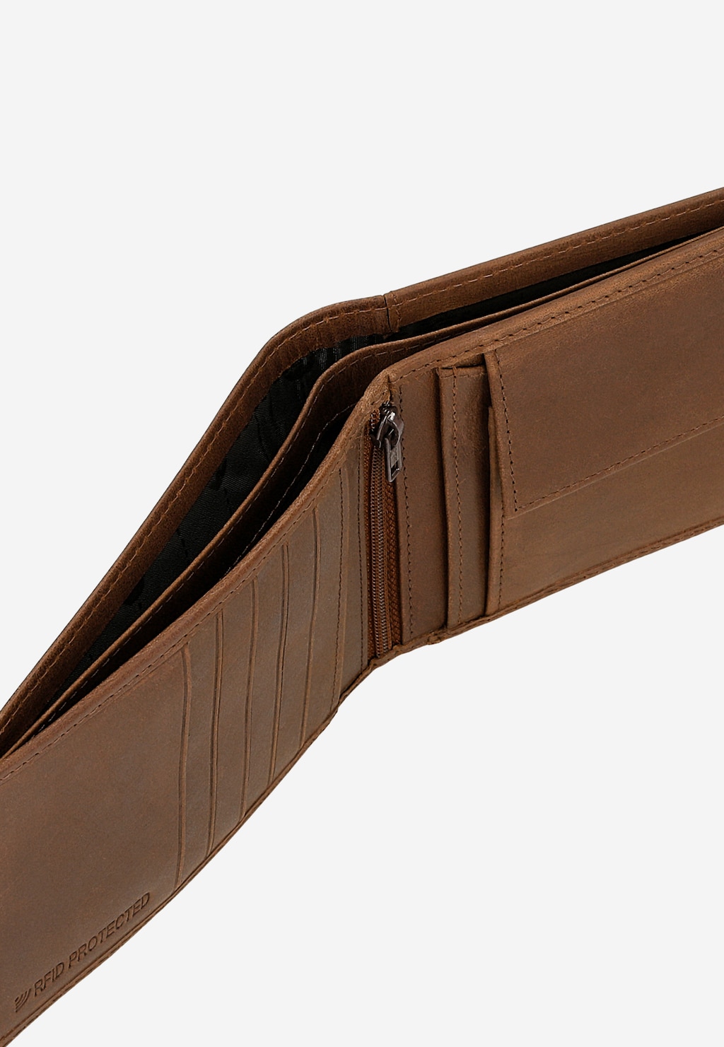 Duży brązowy portfel męski z tłoczeniem 91080-93 Widok 6