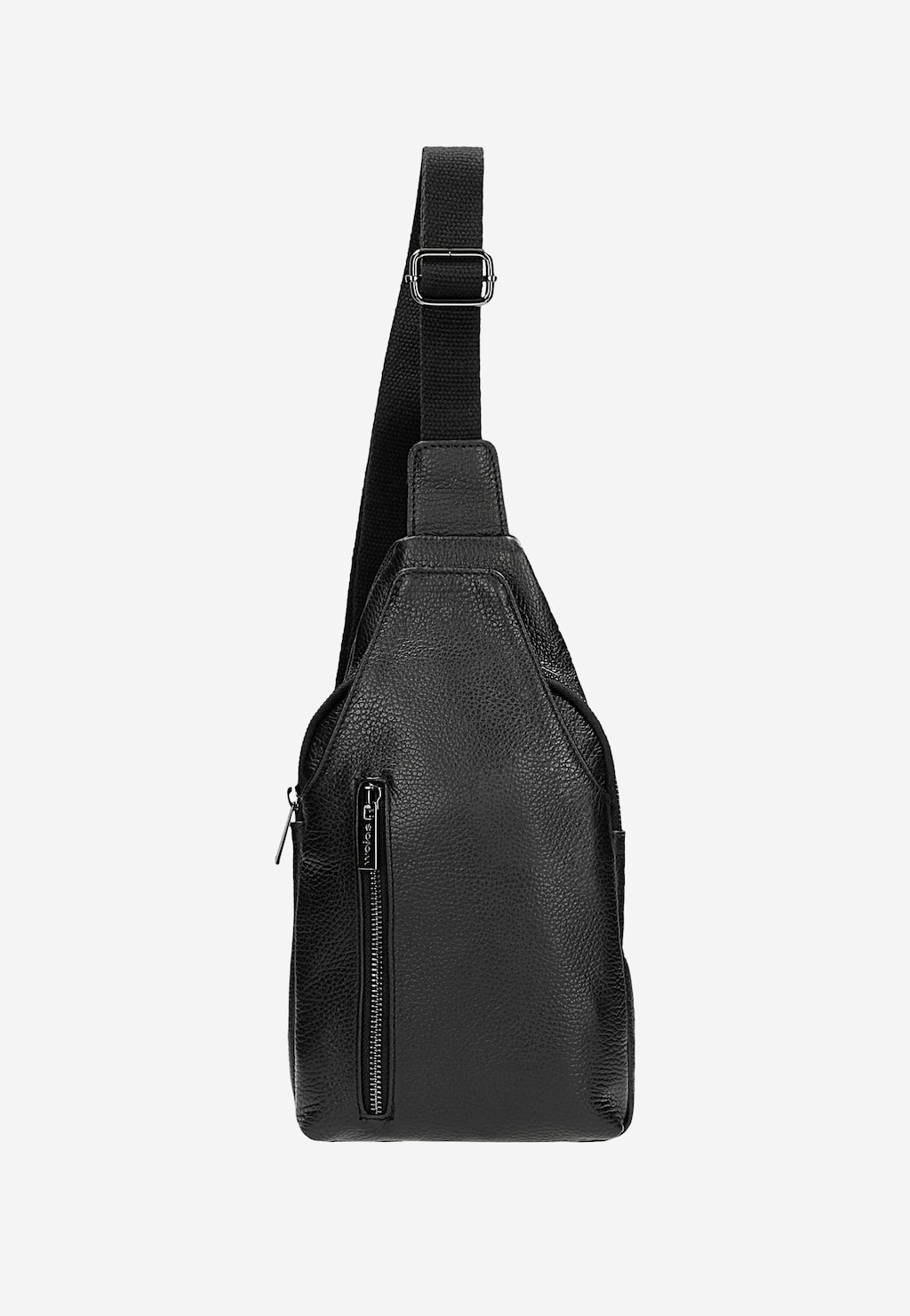 Czarna skórzana nerka męska 90033-51 Widok 2