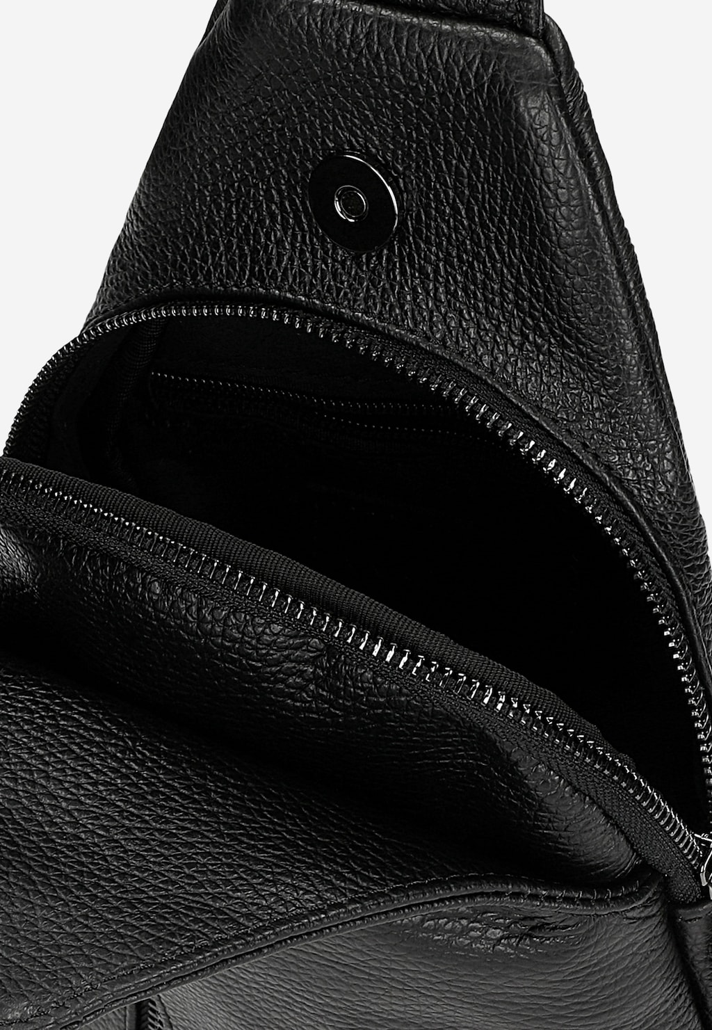 Czarna skórzana nerka męska 90033-51 Widok 5