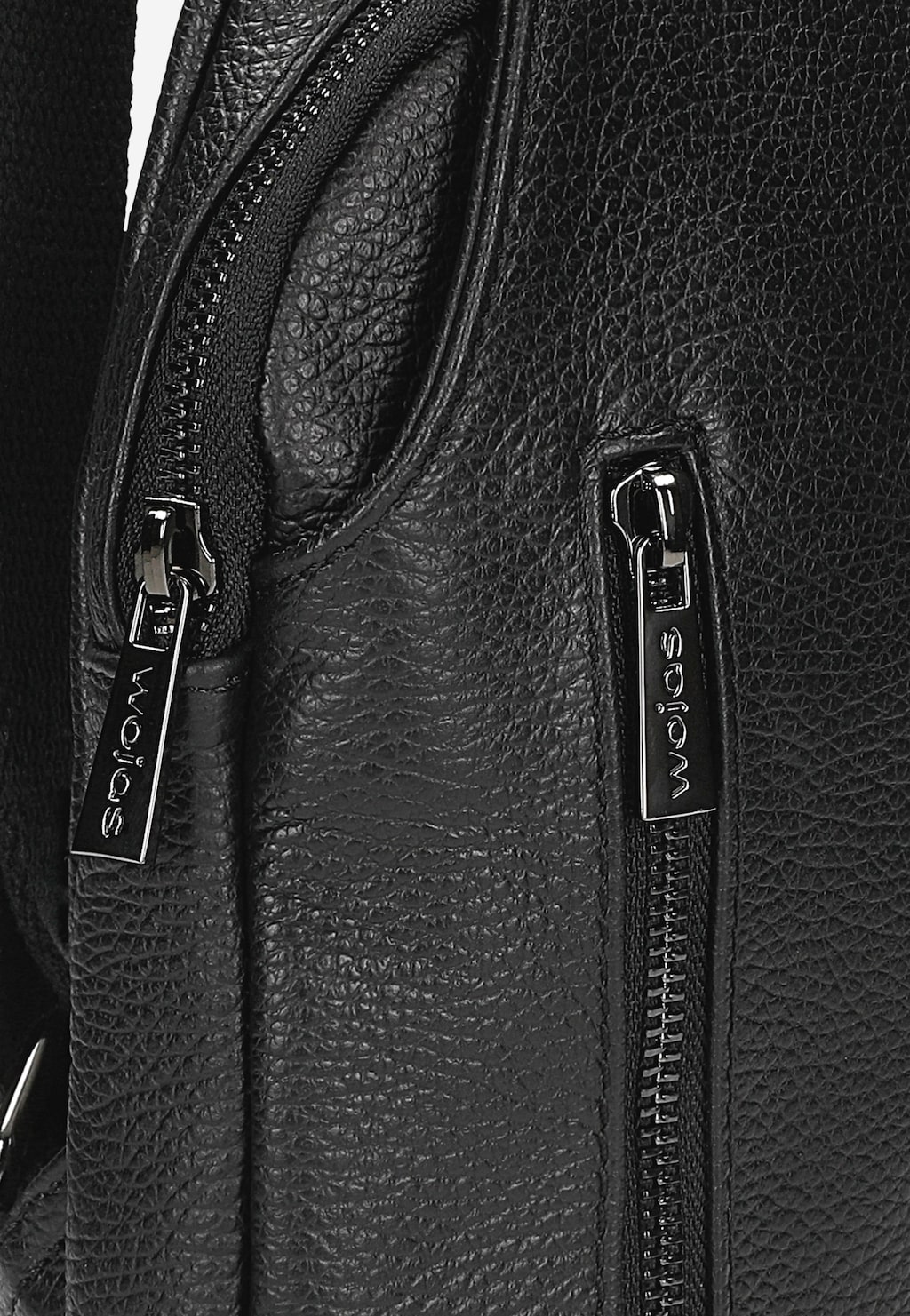 Czarna skórzana nerka męska 90033-51 Widok 7