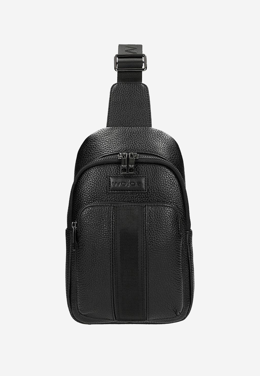 Czarna nerka męska ze skóry licowej 90004-51 Widok 2