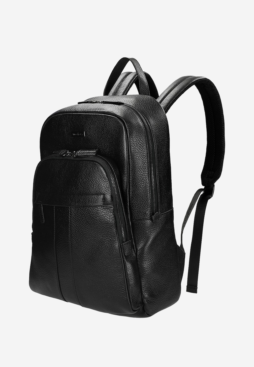 Duży skórzany plecak męski w kolorze czarnym 80373-51 Widok 3
