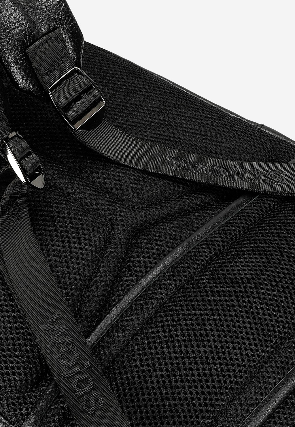 Duży skórzany plecak męski w kolorze czarnym 80373-51 Widok 7