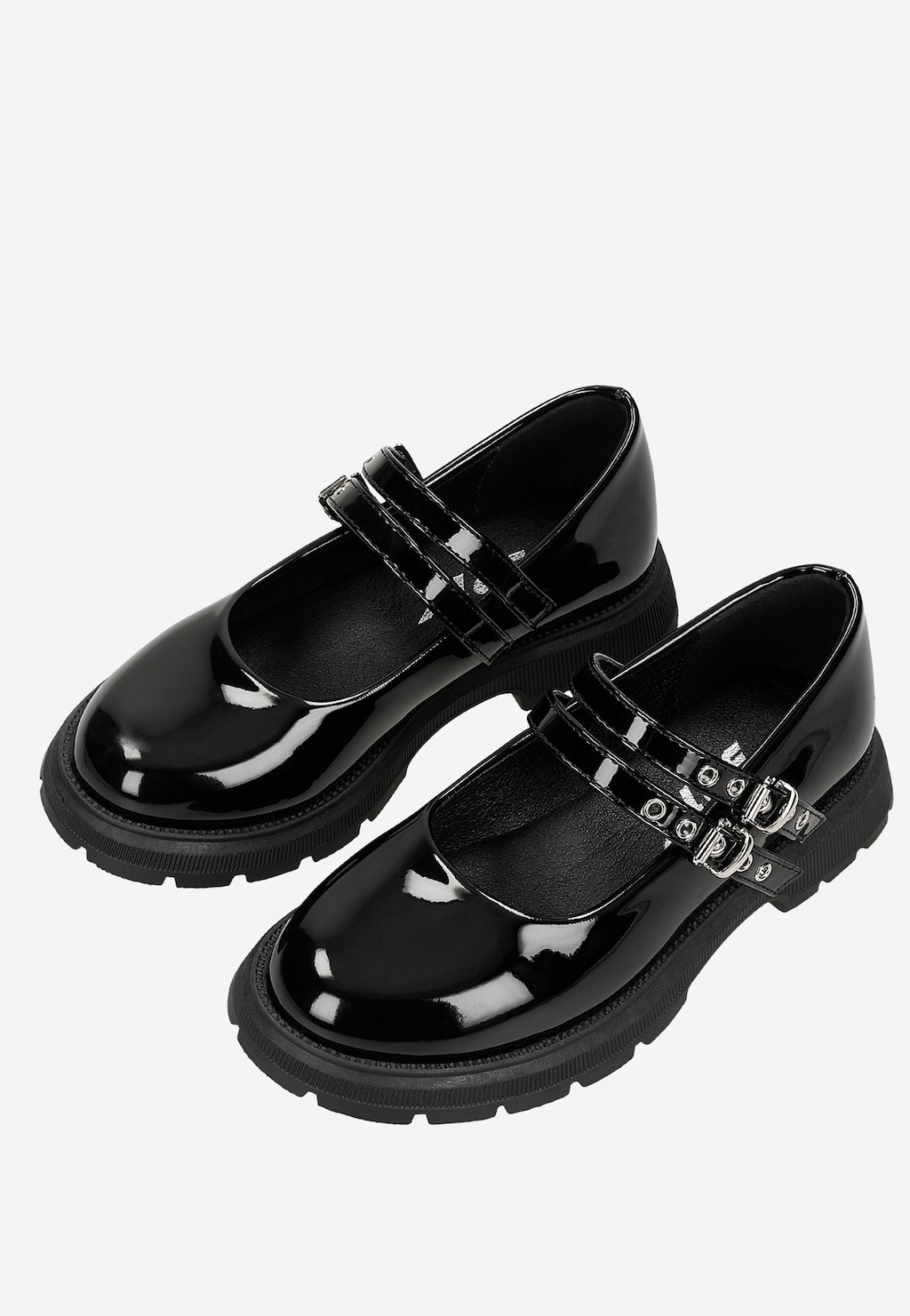 Czarne lakierowane baleriny dziewczęce z paskami na podbiciu BARTEK 83013-11 Widok 7