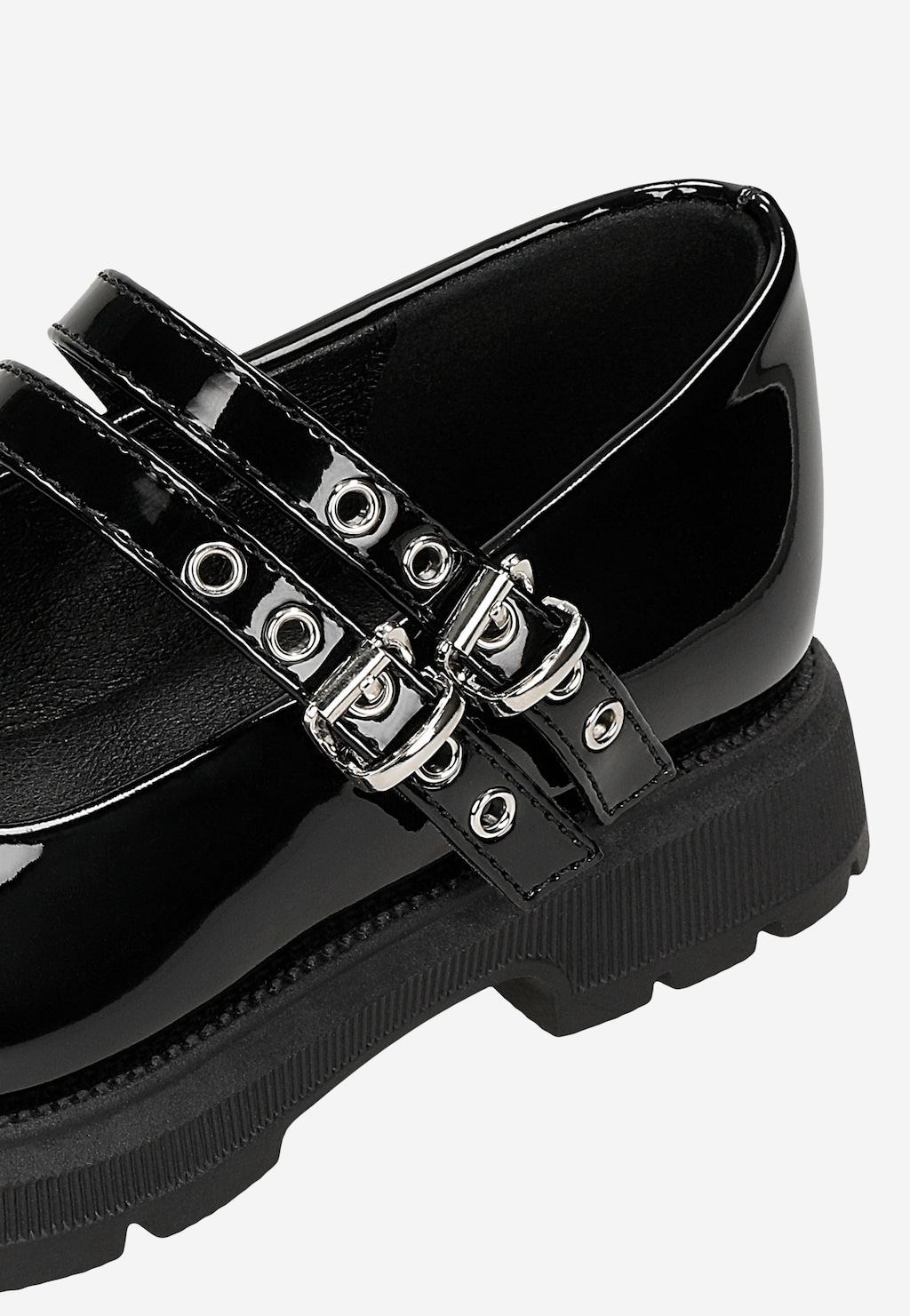 Czarne lakierowane baleriny dziewczęce z paskami na podbiciu BARTEK 83013-11 Widok 8