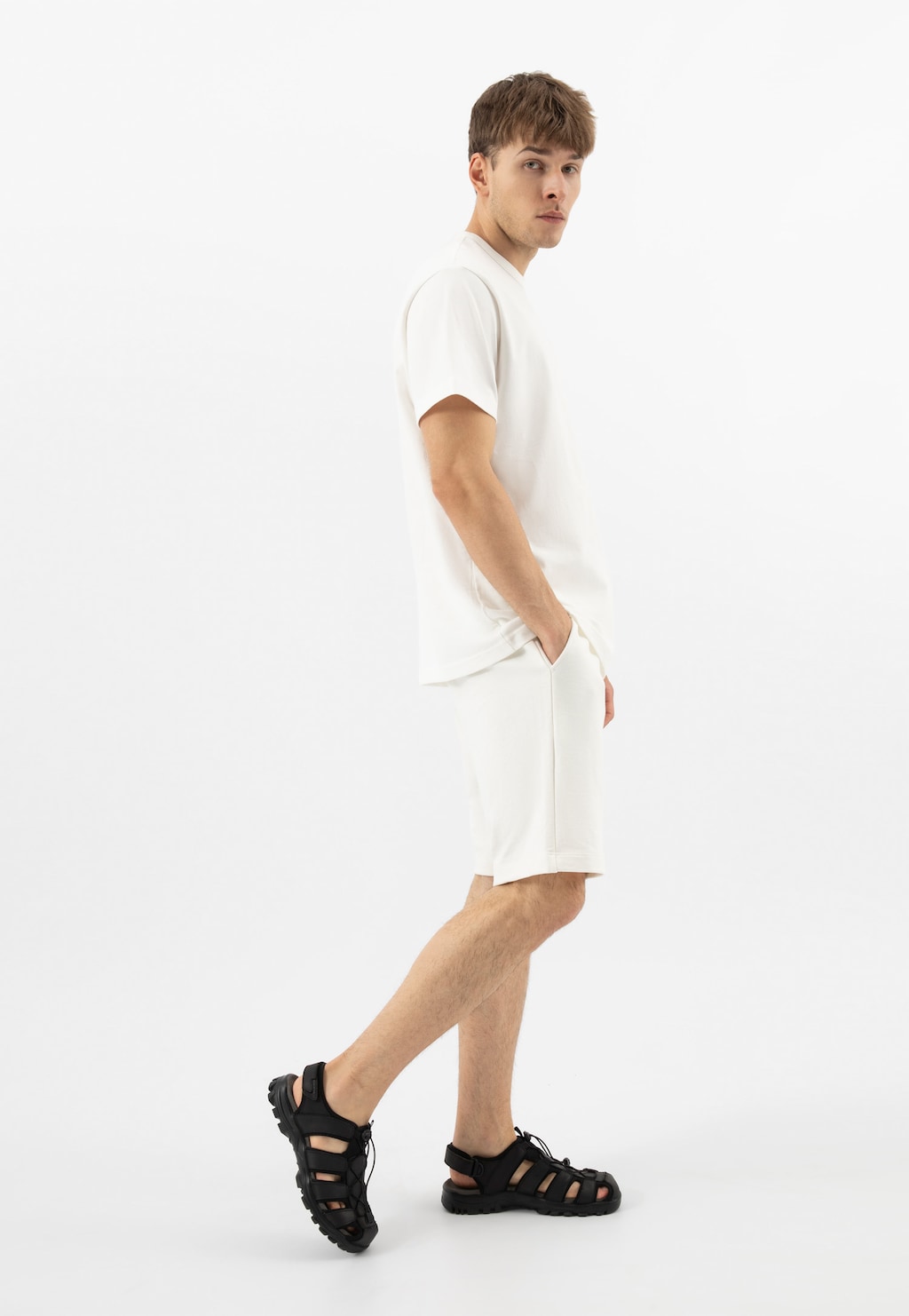 Čierne pánske sandále s uzavretou špičkou 29016-91 Widok 9