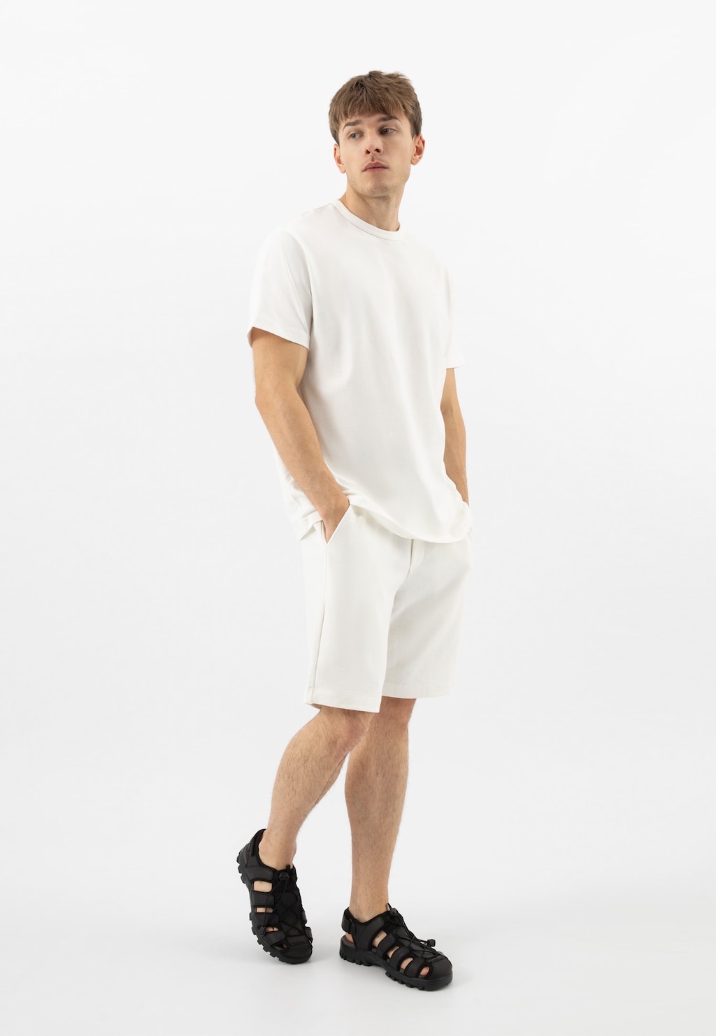 Čierne pánske sandále s uzavretou špičkou 29016-91 Widok 10