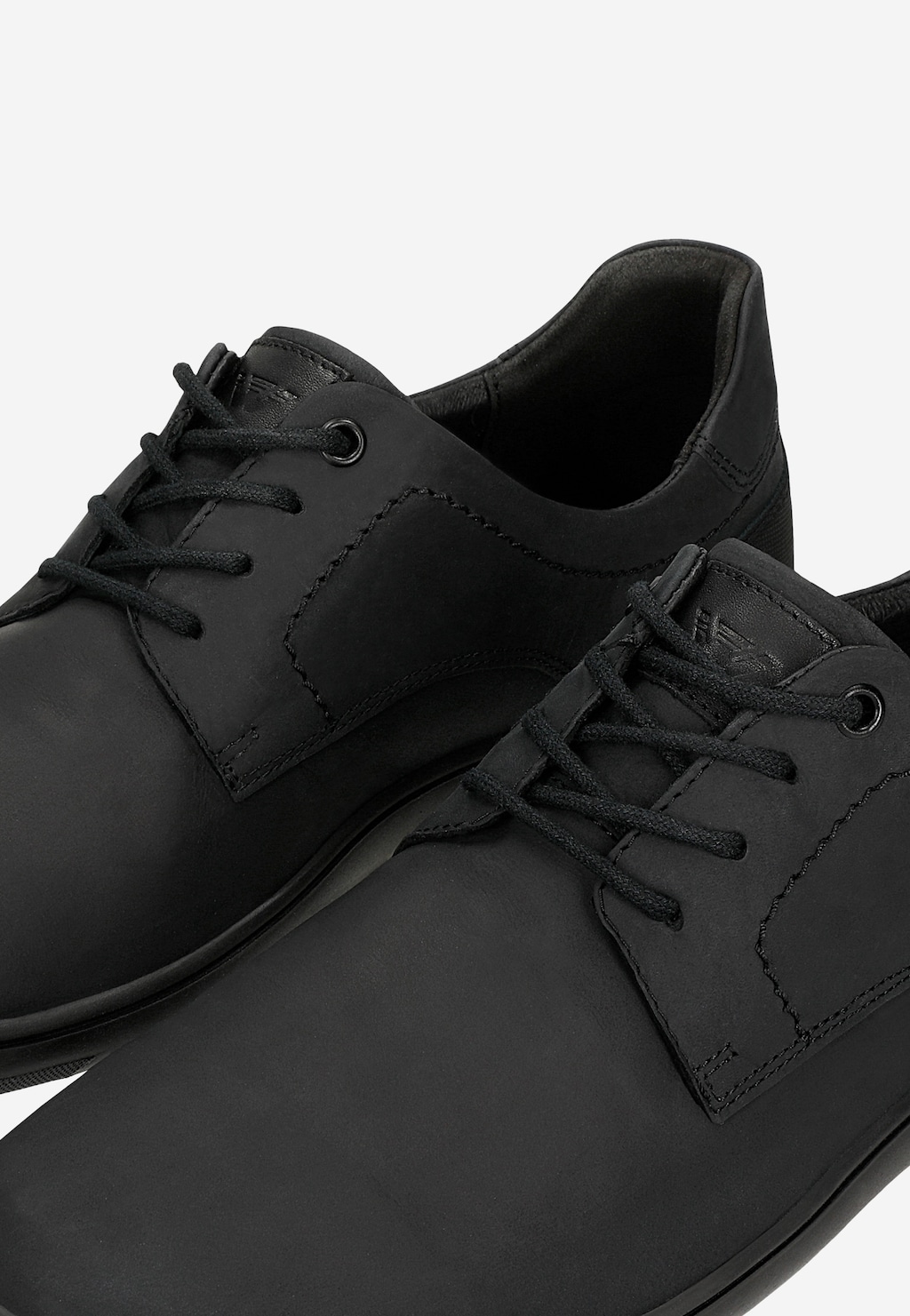 Czarne sznurowane półbuty męskie 10266-81 Widok 7