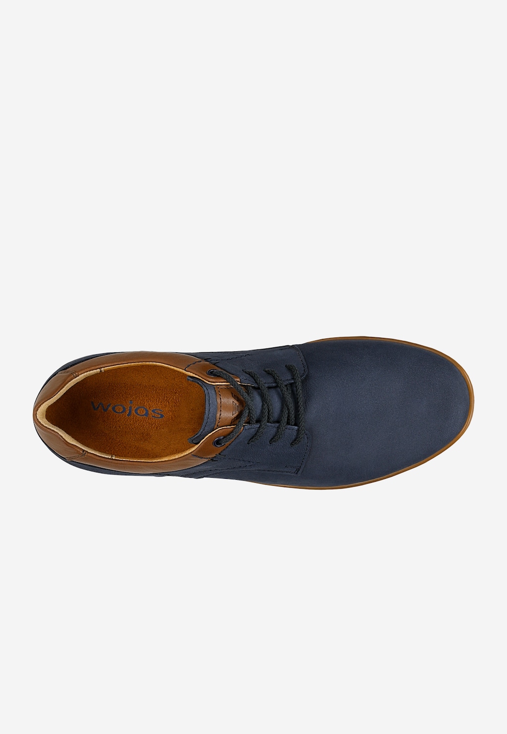 Tmavě modré pánské polobotky z nubuku s hnědými doplňky 10253-26 Widok 5