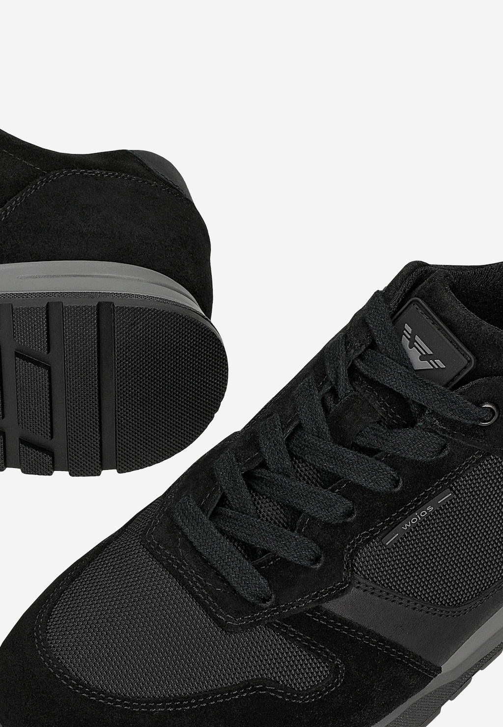 Černé pánské tenisky z kombinovaných materiálů 10243-81 Widok 7