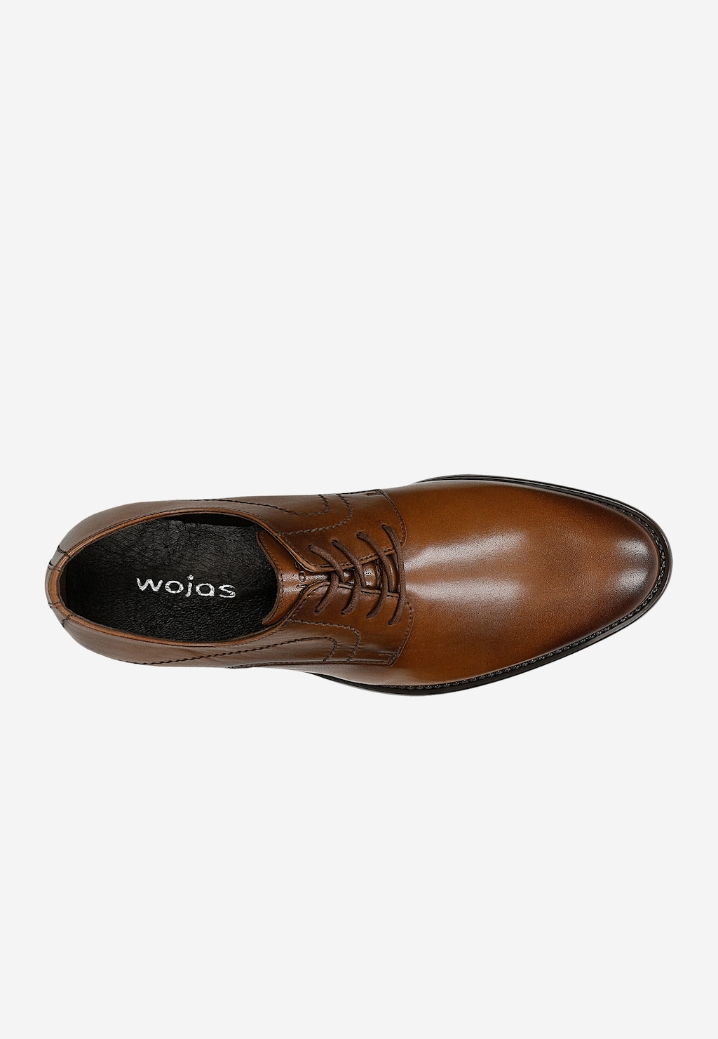 Hnědé pánské polobotky z lícové kůže s patinováním 10237-52 Widok 5