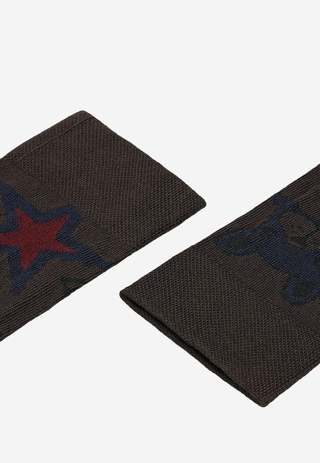 Ciemnobrązowe skarpety z motywem w buldogi francuskie i gwiazdy 97079-82 Widok 4