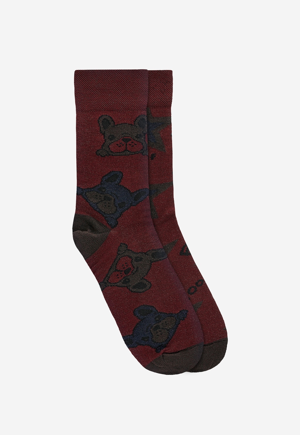 Skarpety z motywem buldogów i napisem wooof 97079-85 Widok 1