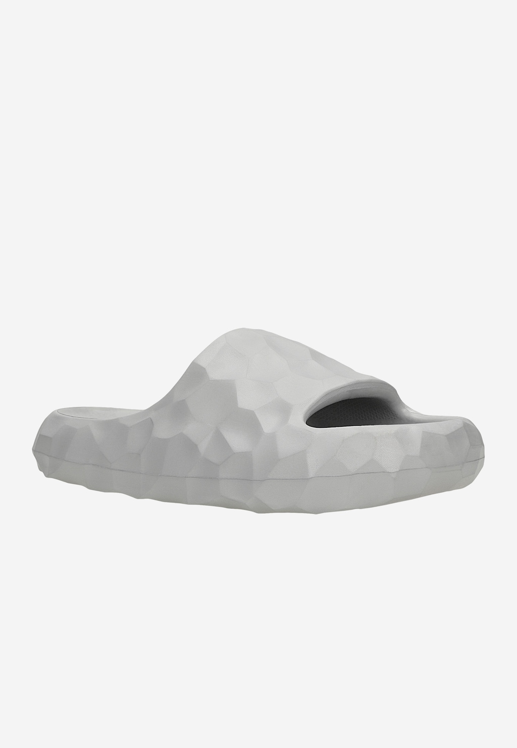 Moderné sivé šľapky s geometrickou štruktúrou RELAKS R34007-10 R34007-10 Widok 3