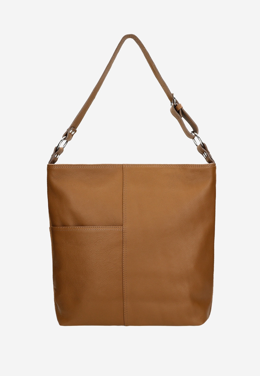 Duża torebka damska ze skóry licowej i welurowej 9819-72 Widok 4