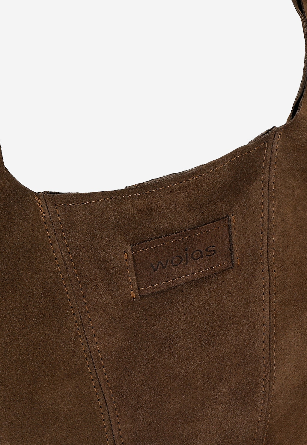 Tmavohnedá veľká kabelka z velúrovej štiepenky 80446-62 Widok 7