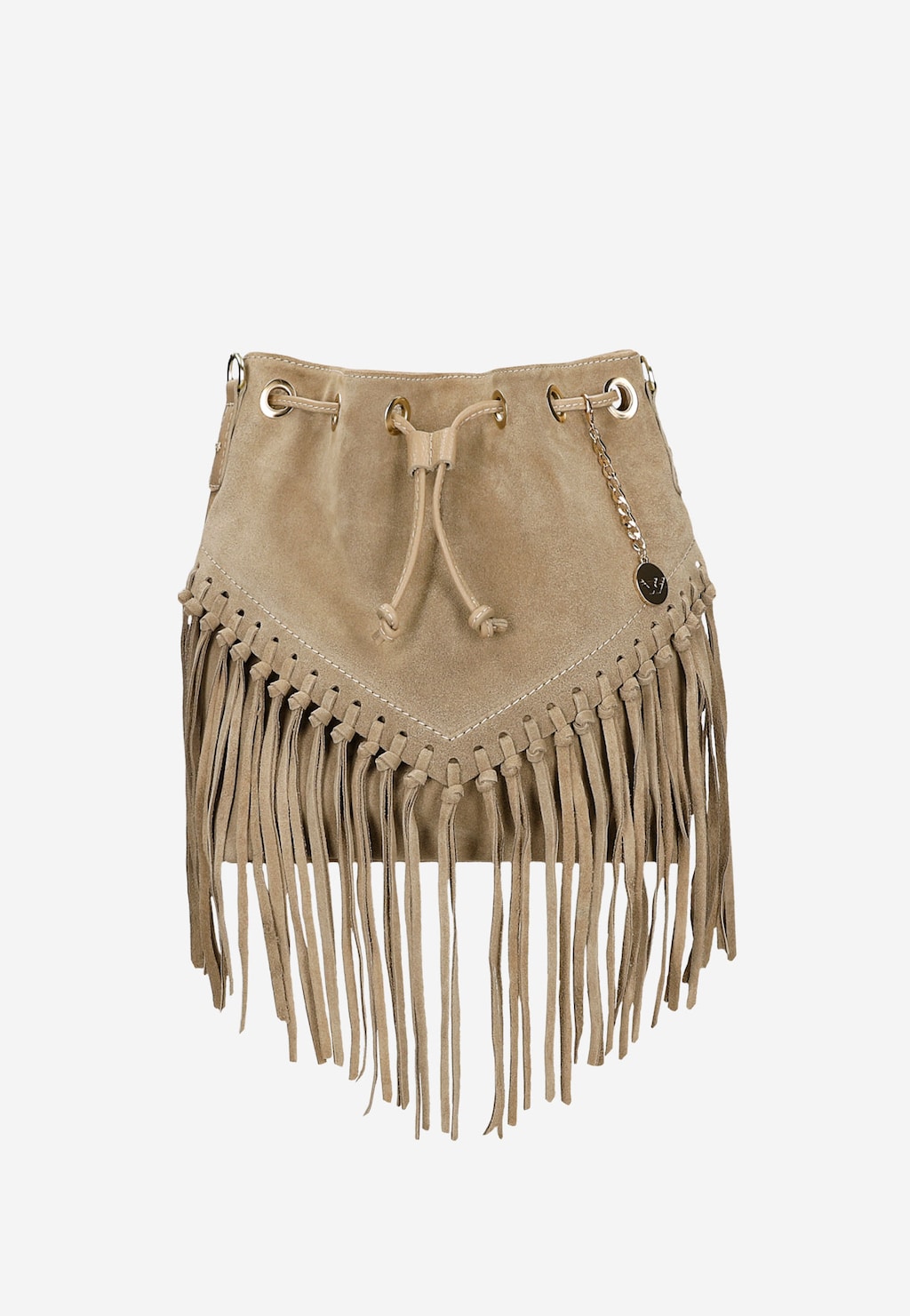 Beżowa torebka damska boho z frędzlami 80307-64 Widok 2