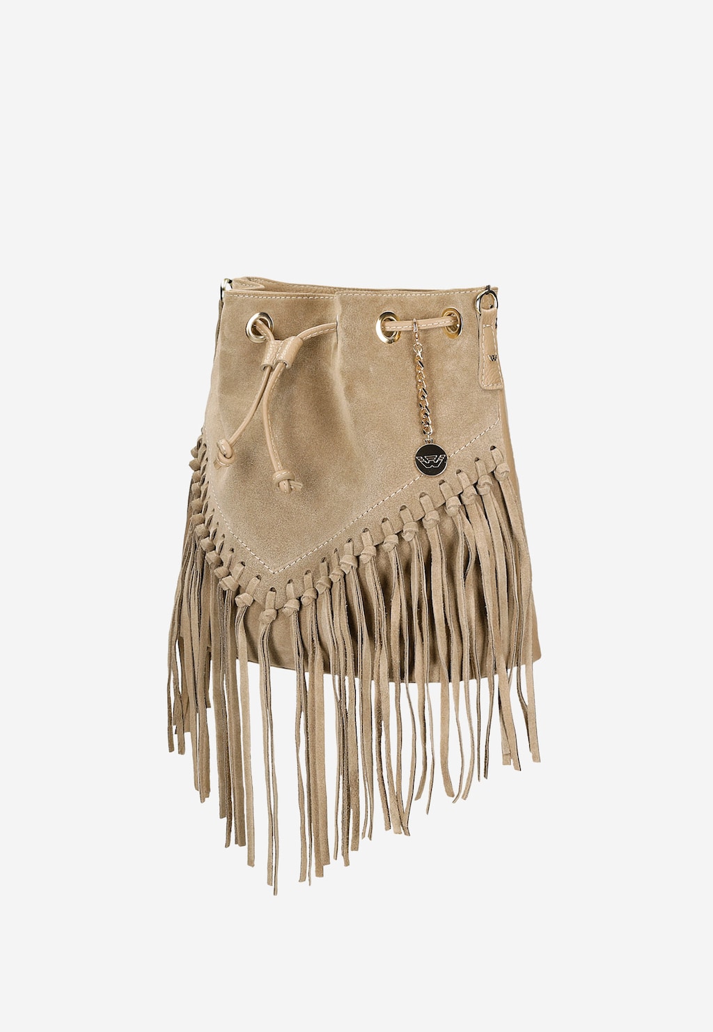 Beżowa torebka damska boho z frędzlami 80307-64 Widok 3
