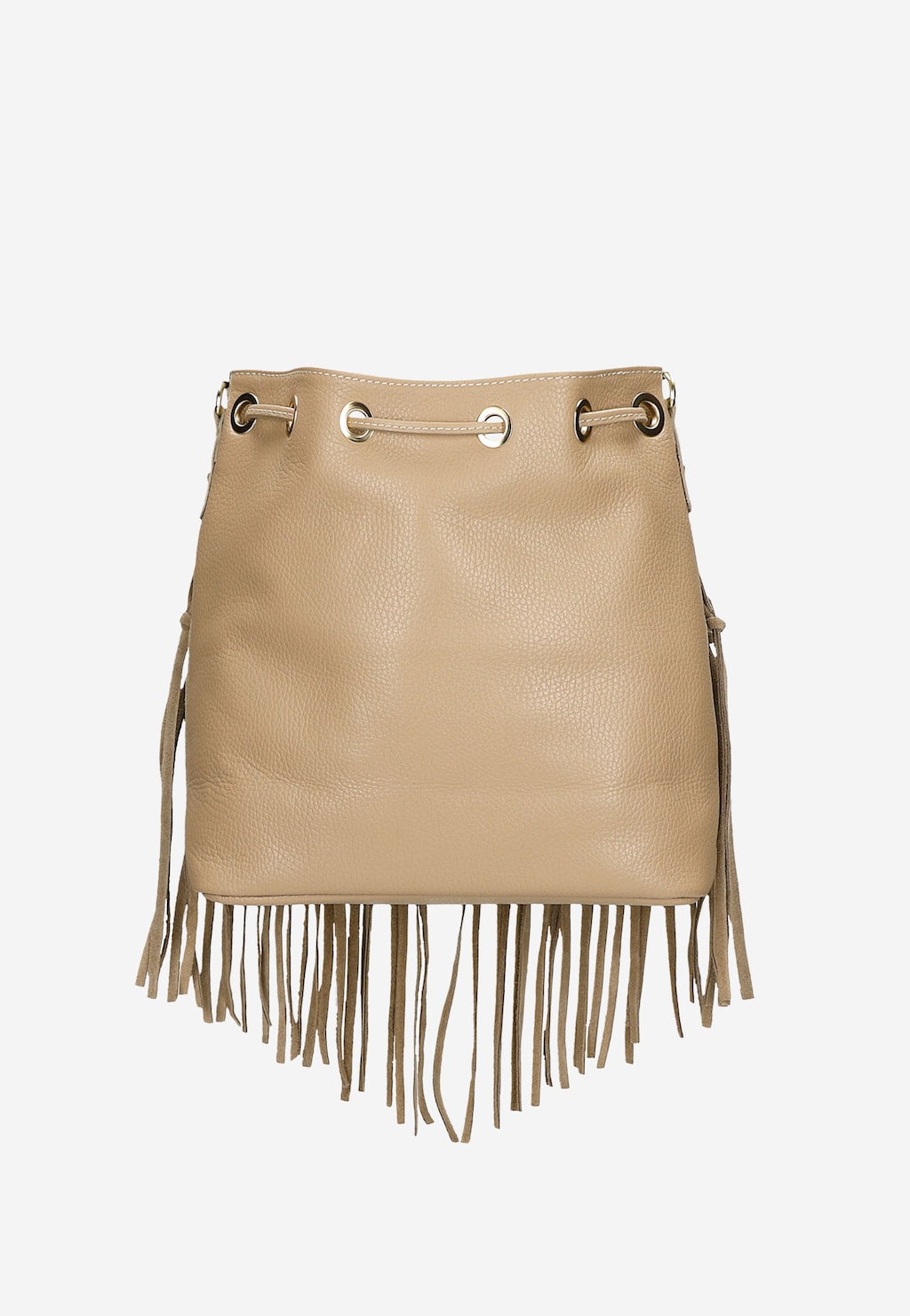 Beżowa torebka damska boho z frędzlami 80307-64 Widok 4