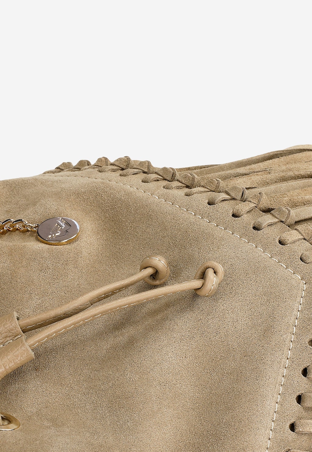 Beżowa torebka damska boho z frędzlami 80307-64 Widok 7