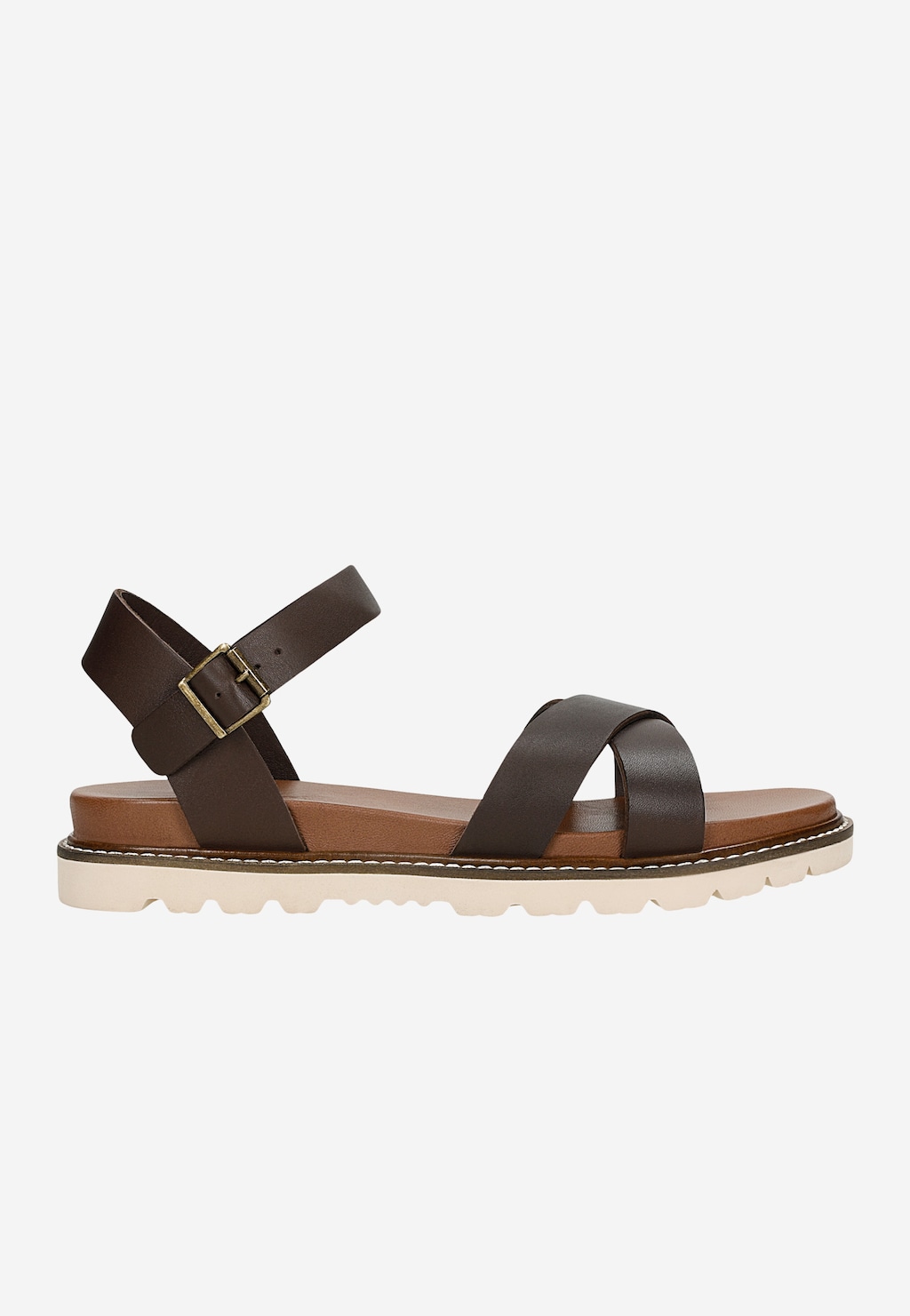 Hnědé dámské sandály z pravé kůže 76196-52 Widok 2