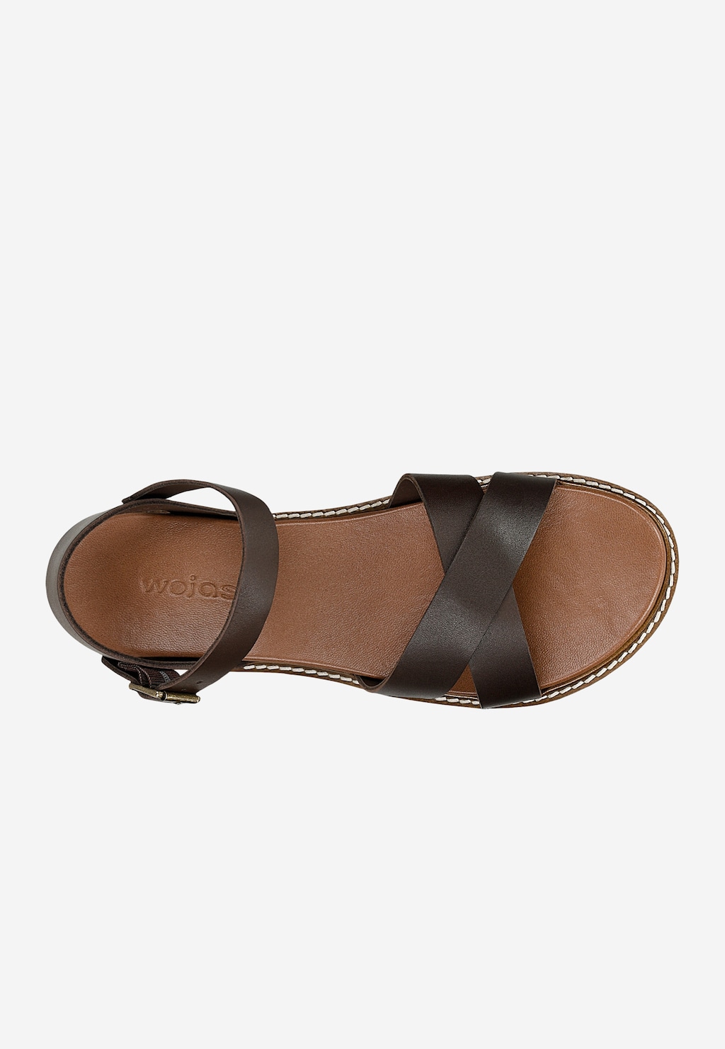 Hnědé dámské sandály z pravé kůže 76196-52 Widok 5