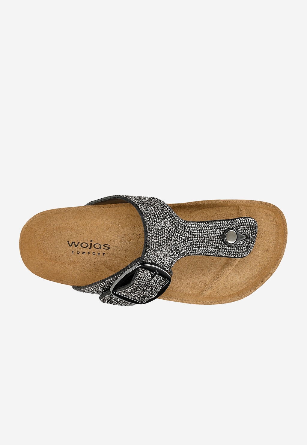 Žabky s cyrkóniami na korkovej podrážke 74145-11 Widok 5