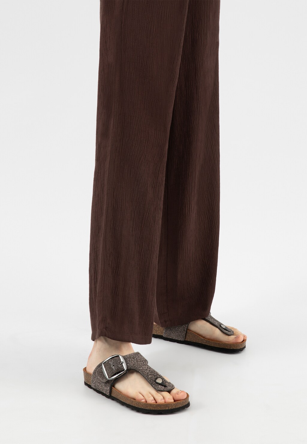 Žabky s cyrkóniami na korkovej podrážke 74145-11 Widok 7