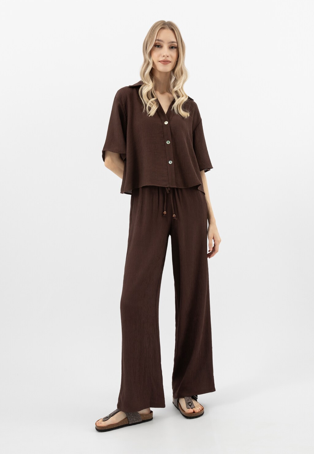 Žabky s cyrkóniami na korkovej podrážke 74145-11 Widok 8