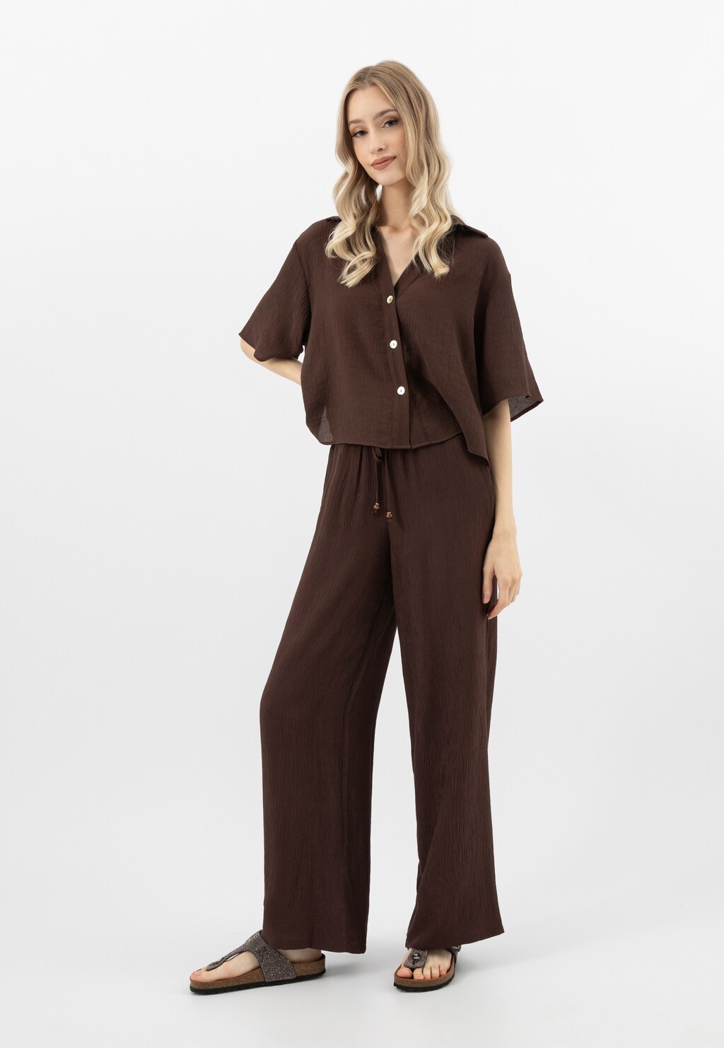 Žabky s cyrkóniami na korkovej podrážke 74145-11 Widok 9