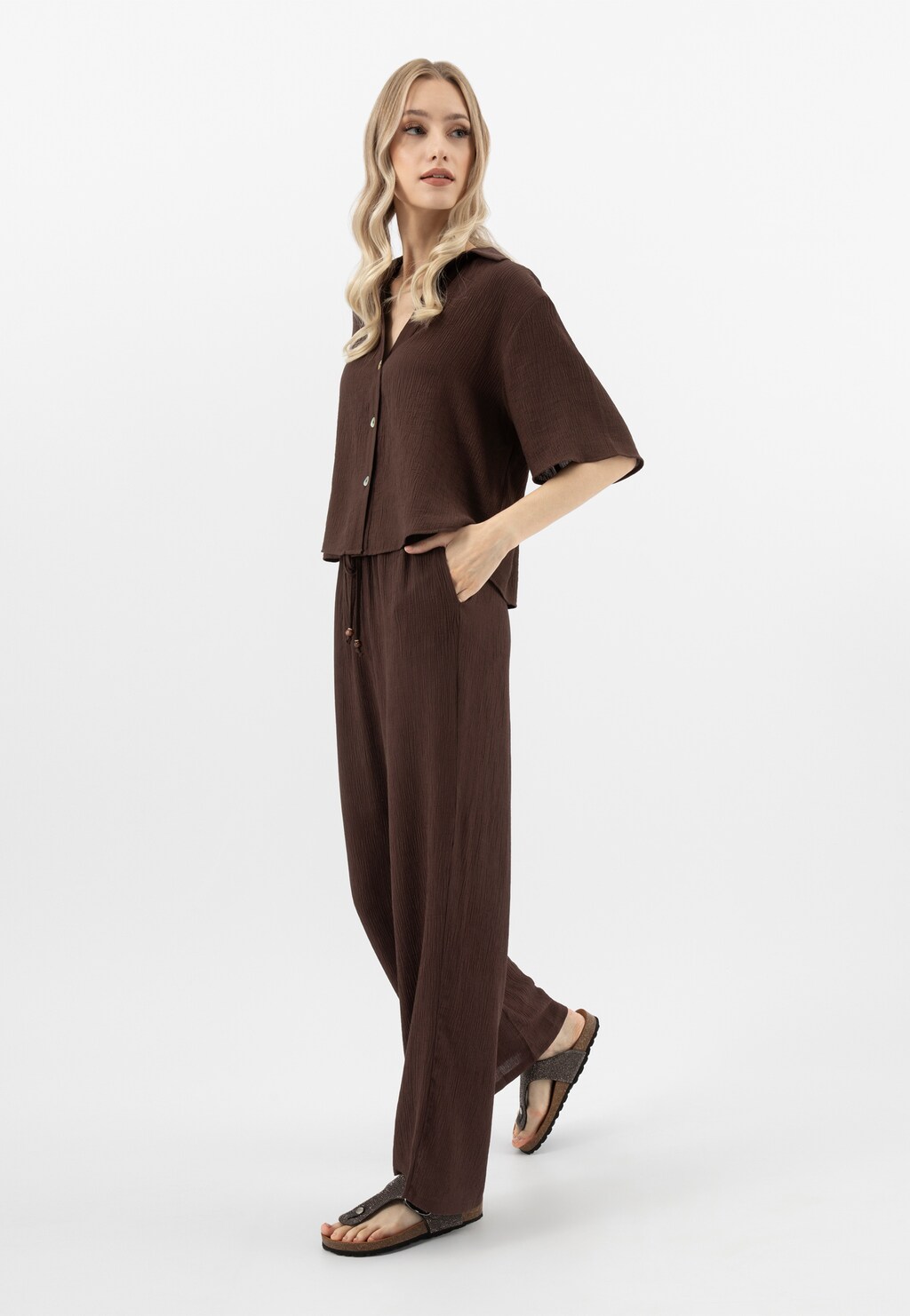 Žabky s cyrkóniami na korkovej podrážke 74145-11 Widok 10