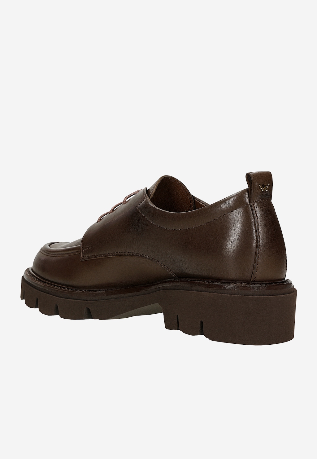 Brązowe skórzane sznurowane półbuty damskie 46362-52 Widok 4