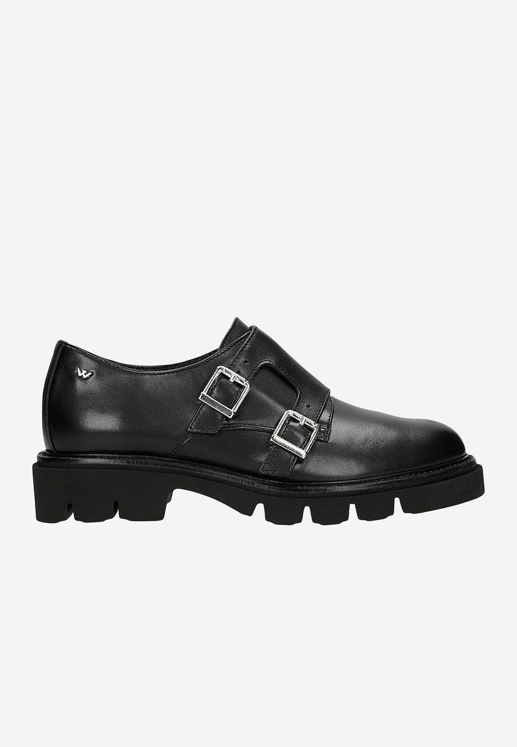 Damskie półbuty typu monk strap na traktorowej podeszwie 46363-51 Widok 2