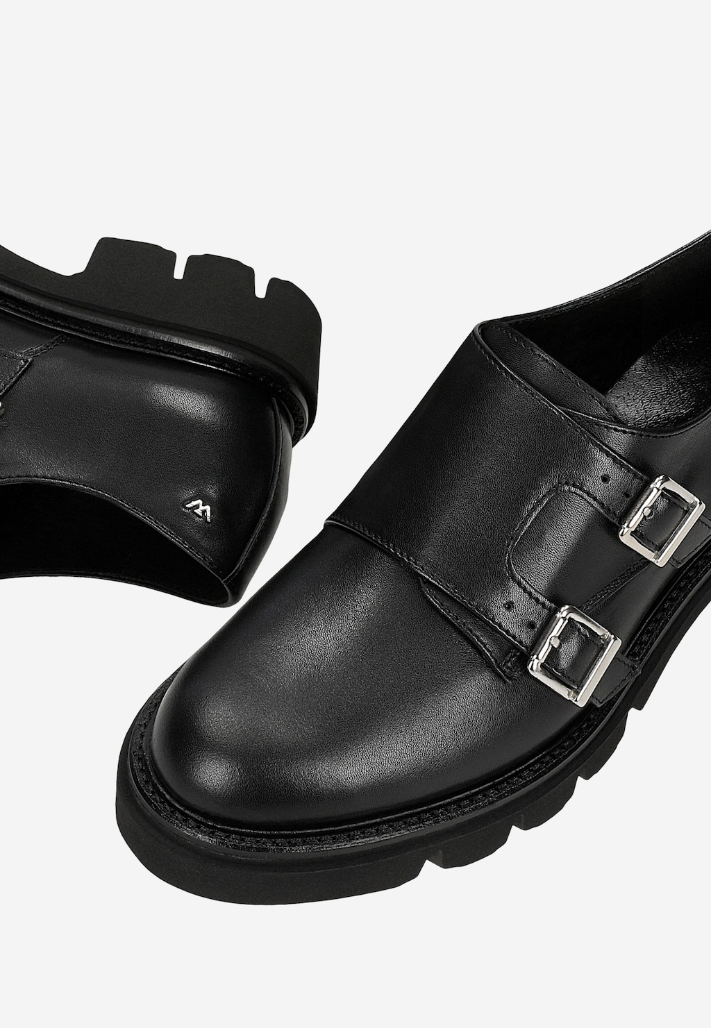 Damskie półbuty typu monk strap na traktorowej podeszwie 46363-51 Widok 7