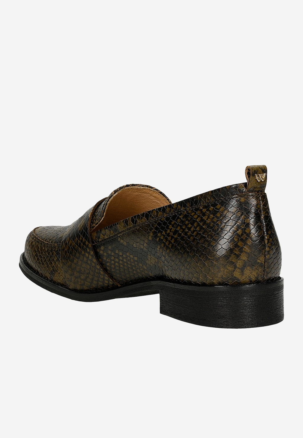Damskie mokasyny skórzane z wężowym motywem 46004-50 Widok 4