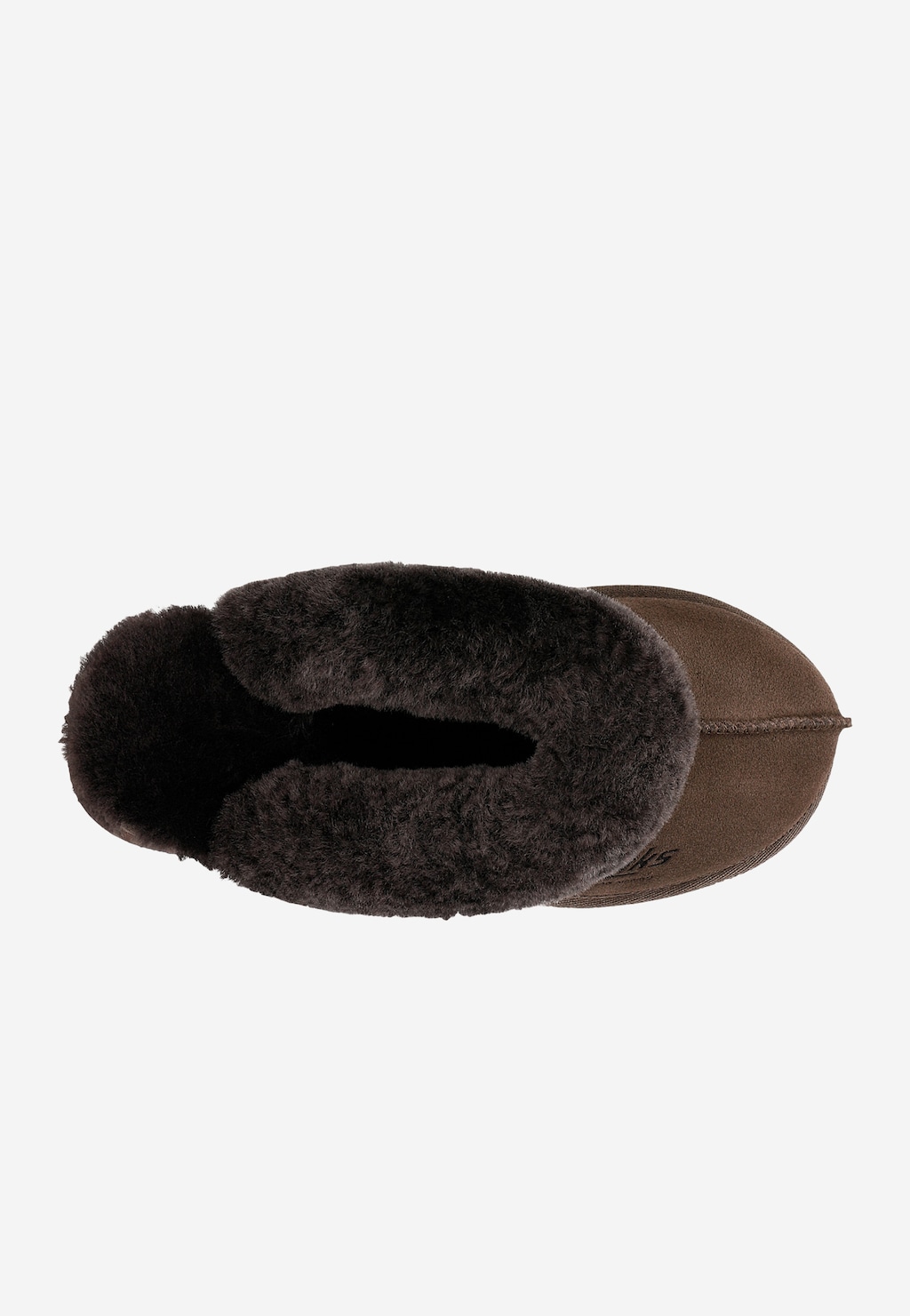 Ciemnobrązowe wsuwane kapcie RELAKS z wełną merino R34001-62 Widok 5