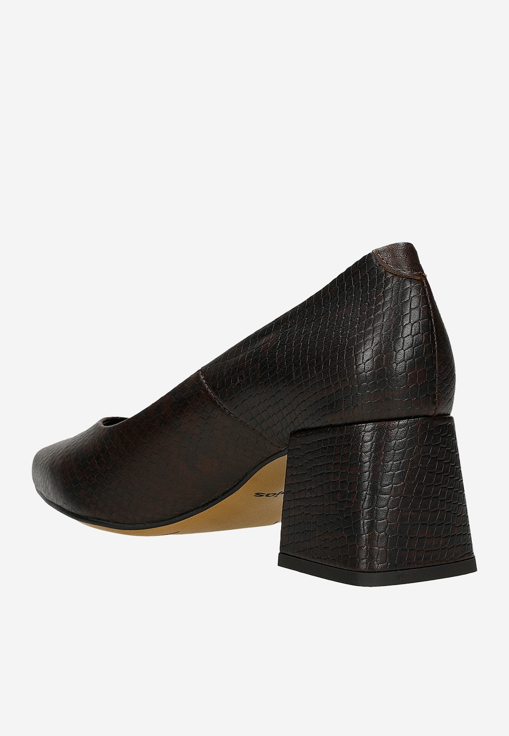 Hnedé lodičky na stĺpiku s hadím vzorom 35173-50 Widok 4