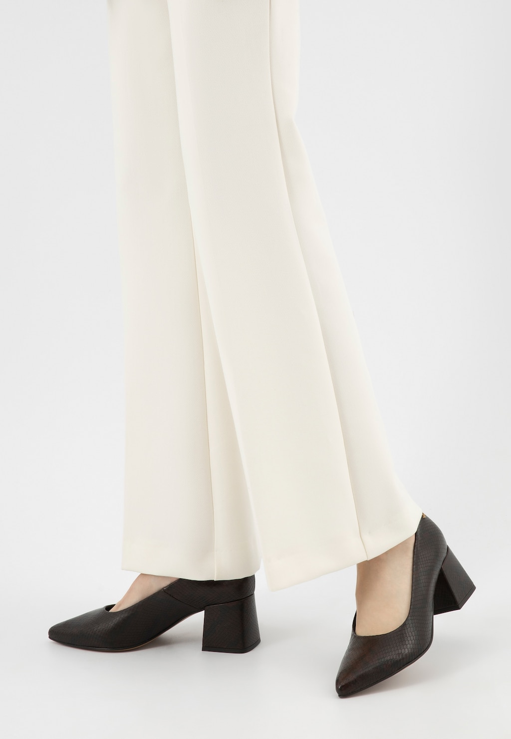 Hnedé lodičky na stĺpiku s hadím vzorom 35173-50 Widok 8