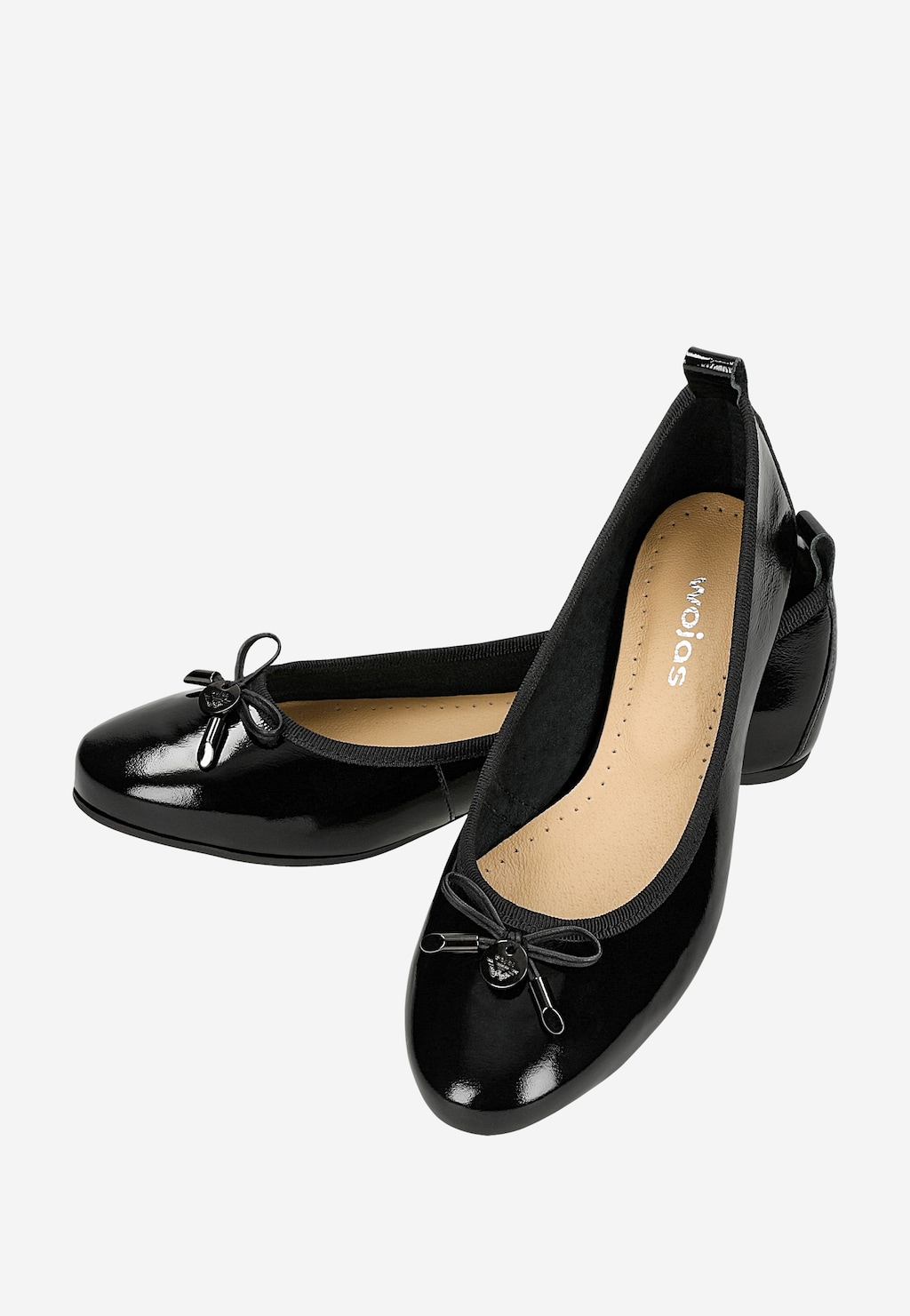 Černé lakované dámské balerínky 44063-31 Widok 7