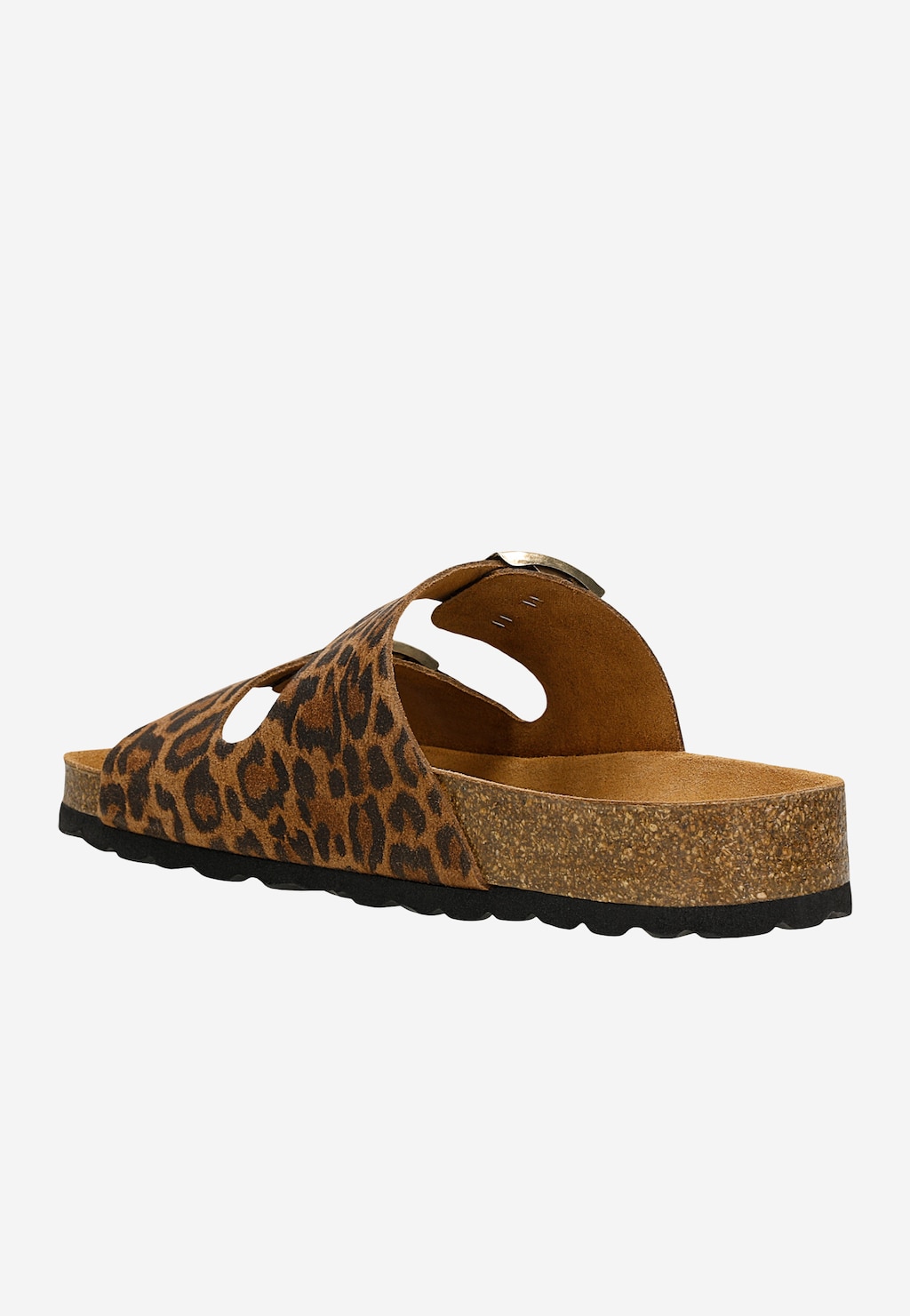 Klapki w panterkę na korkowej podeszwie 74077-60 Widok 4