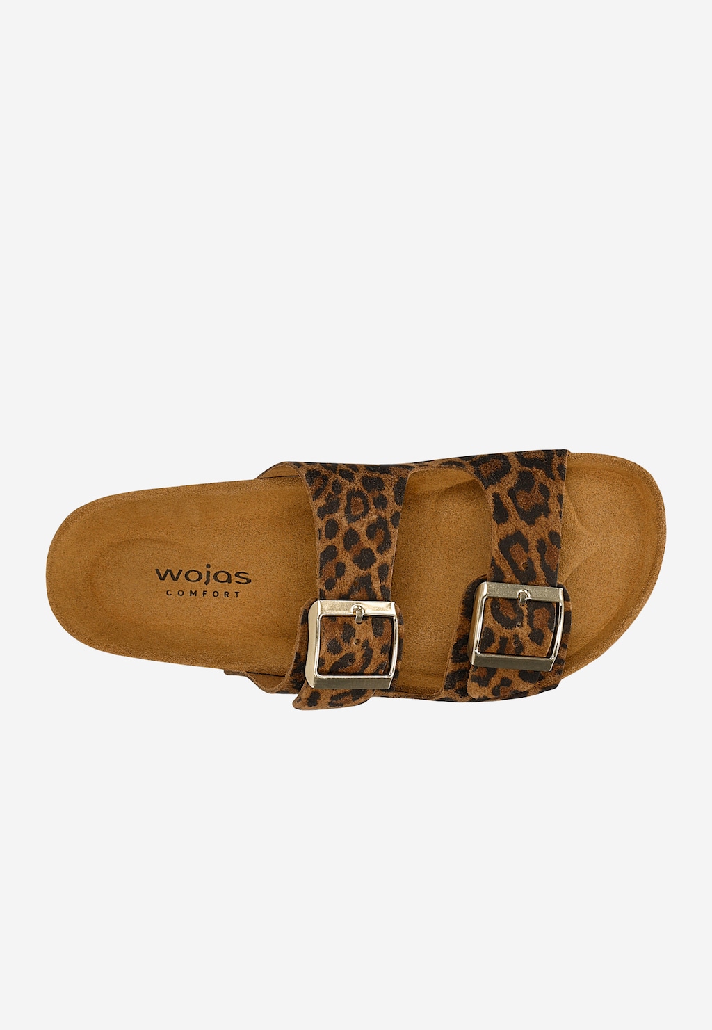 Klapki w panterkę na korkowej podeszwie 74077-60 Widok 5