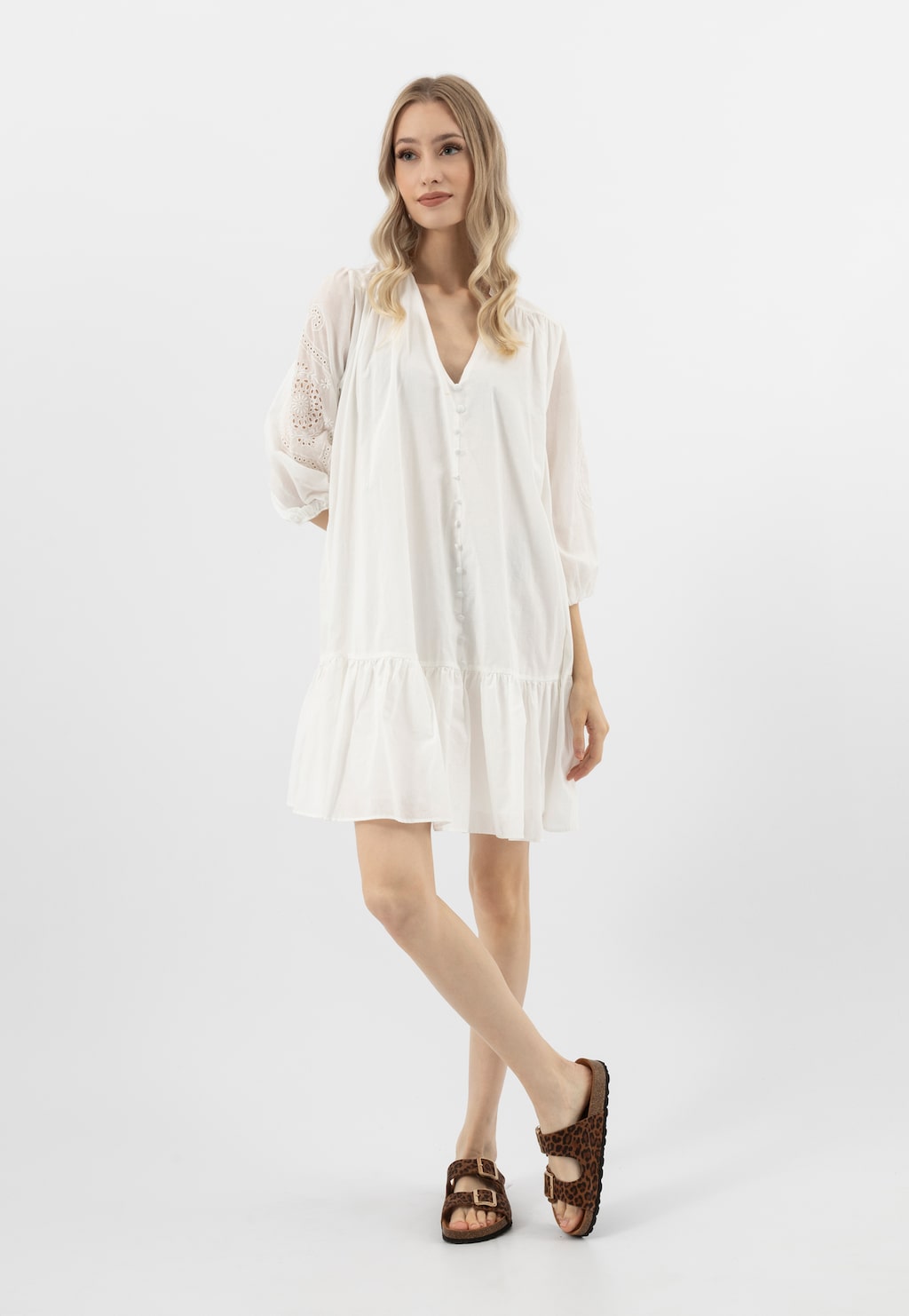 Klapki w panterkę na korkowej podeszwie 74077-60 Widok 10