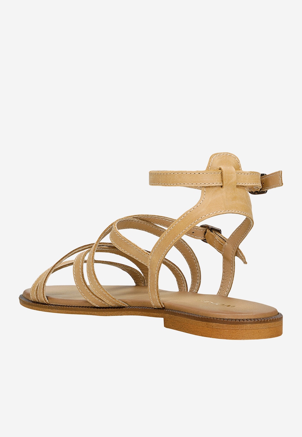 Béžové dámské sandály s tenkými řemínky 76209-54 Widok 4