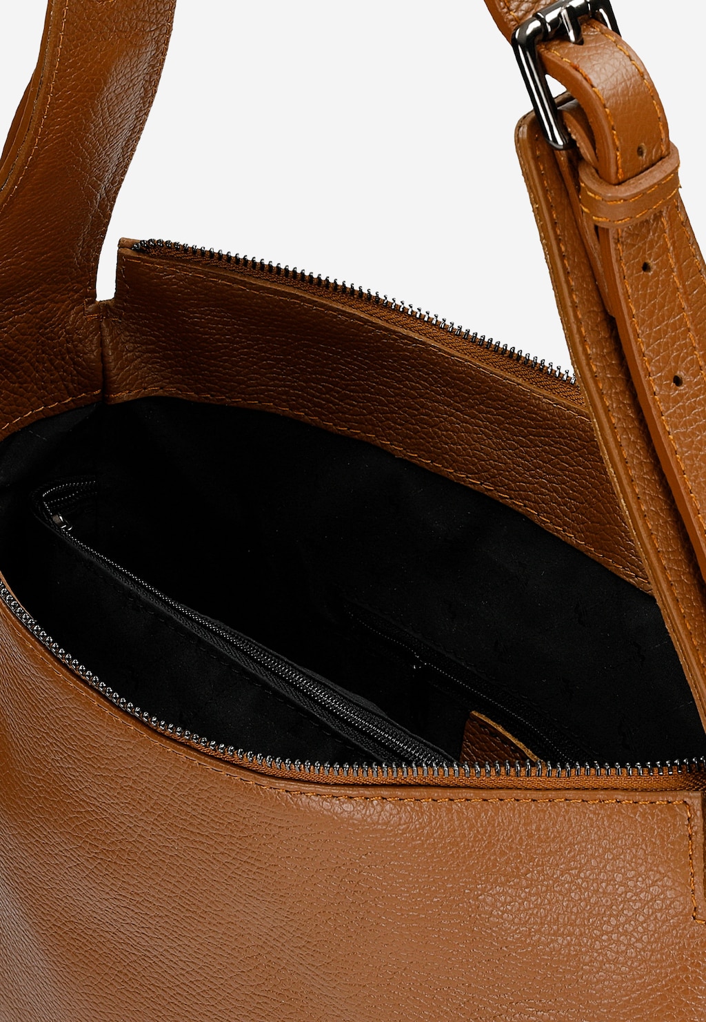 Velká hnědá kožená dámská kabelka 80367-53 Widok 5