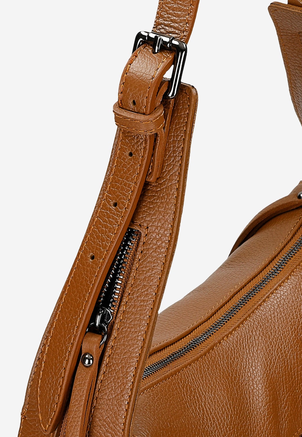 Velká hnědá kožená dámská kabelka 80367-53 Widok 6