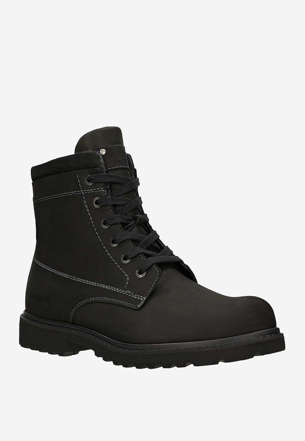 Czarne workery męskie z kontrastowym przeszyciem 24119-91 Widok 2